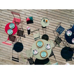 Chaise FERMOB Bistro Métal - Cactus -Mobilier De Jardin 010182 chaise jardin pliante fermob bistro metal cactus ambiance