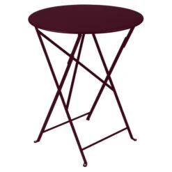 Table De Jardin 2 Personnes FERMOB Bistro Ø 60 Cm - Cerise Noire