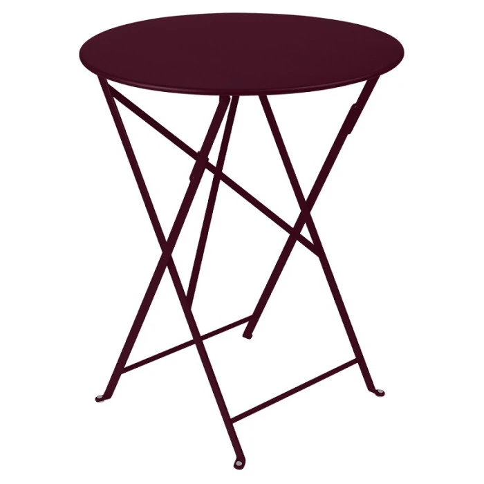 Table De Jardin 2 Personnes FERMOB Bistro Ø 60 Cm - Cerise Noire 1 Table De Jardin 2 Personnes FERMOB Bistro Ø 60 Cm - Cerise Noire