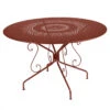 Table De Jardin 8 Personnes FERMOB Montmartre Ø 117 Cm - Ocre Rouge