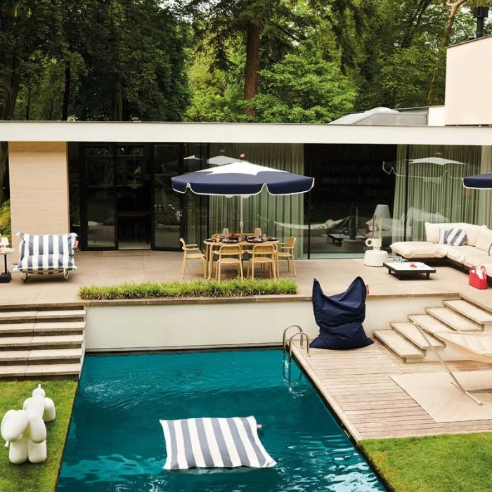 Pouf D'extérieur Fatboy Original Outdoor - Océan Foncé 2 Pouf D'extérieur Fatboy Original Outdoor - Océan Foncé – Image 2