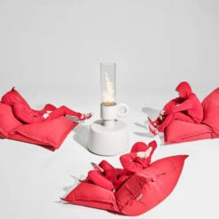 Lampe Fatboy Flamtastique - Gris Clair -Mobilier De Jardin 104684 lampe huile fatboy flamtastique gris clair poufs