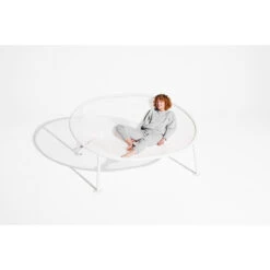 Grand Fauteuil Hamac Fatboy Netorious - Gris Clair -Mobilier De Jardin 105817 grand fauteuil hamac fatboy netorious gris clair ambiance 2