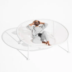 Grand Fauteuil Hamac Fatboy Netorious - Gris Clair -Mobilier De Jardin 105817 grand fauteuil hamac fatboy netorious gris clair ambiance 4