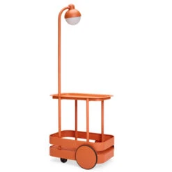 Chariot Desserte Fatboy Jolly Trolley - Tangerine -Mobilier De Jardin 105836 chariot desserte fatboy jolly trolley tangerine gauche