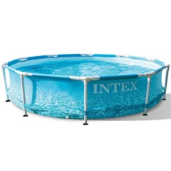 Piscine Tubulaire Intex Metal Frame Océan 3,05 X 0,76 M + Pompe Filtration à Cartouche 1 M³/h -Mobilier De Jardin 28208np raviday piscine intex metal frame ocean 305 076 4 min