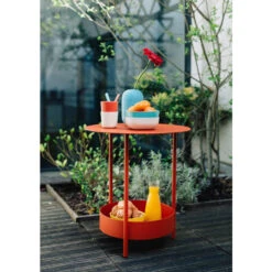 Guéridon De Jardin FERMOB Salsa - Piment -Mobilier De Jardin 327043 table basse gueridon fermob salsa piment ambiance 2