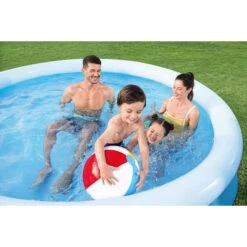 Piscine Autoportée Bestway Fast Set™ 3,05 X 0,66 M Avec Filtration -Mobilier De Jardin 57458 piscine hors sol bestway ronde fast set 305 66 ambiance