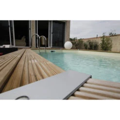 Piscine En Bois Octogonale Ubbink Océa 6,10 X 4,00 X 1,30 M - Liner Beige -Mobilier De Jardin 7504511 piscine bois octogonale ubbink ocea 400x610 beige ambiance 2
