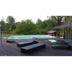 Piscine En Bois Rectangulaire Ubbink Azura 5,05 X 3,50 X 1,26 M - Liner Bleu -Mobilier De Jardin 7504754 piscine bois rectangulaire ubbink sunwater 300 555 bleu 2 1