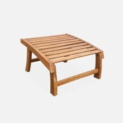 Chaise Avec Repose-pied Bois (lot De 2) -Mobilier De Jardin ACRLXFTBGX2 04