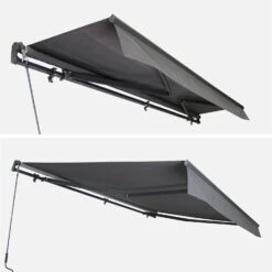 Store Banne Manuel 4x2,5m Couleur : Gris -Mobilier De Jardin AWM4X25KDGY 03
