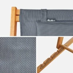 Chilienne Bois Eucalyptus Pliable, Multi Positions (lot De 2) Couleur : Anthracite 7 Chilienne Bois Eucalyptus Pliable, Multi Positions (lot De 2) Couleur : Anthracite -Mobilier De Jardin ECTXDECKATX2 03