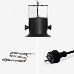 Parasol Chauffant électrique 1500W -Mobilier De Jardin EHH1500LAPBK 05