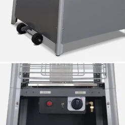 Parasol Chauffant Gaz 10.5KW Avec Housse De Protection -Mobilier De Jardin PCKD7001PSGHC 03