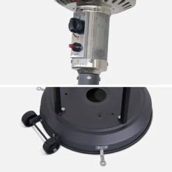 Parasol Chauffant Gaz 13kW Avec Housse De Protection -Mobilier De Jardin PCKD7002CGYHC 03