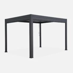 Pergola Bioclimatique 3x4m + Store 300cm + Store 400cm -Mobilier De Jardin PGBC3X4R3N4AT 03