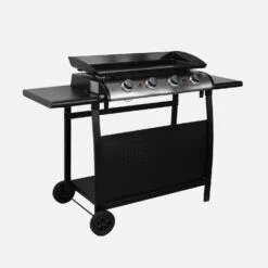 Plancha Gaz 4 Brûleurs Inox 10kW Avec Chariot -Mobilier De Jardin PH1004TROLLEY 01