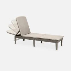 Bain De Soleil Imitation Rotin Multi Positions (lot De 2) Couleur : Cappuccino -Mobilier De Jardin PLKLOUNGECPSDX2 02