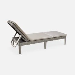 Bain De Soleil Imitation Rotin Multi Positions (lot De 2) Couleur : Cappuccino -Mobilier De Jardin PLKLOUNGECPSDX2 03