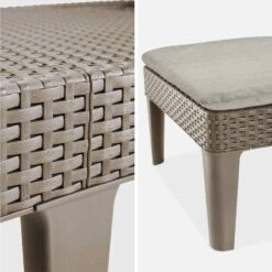 Bain De Soleil Imitation Rotin Multi Positions (lot De 2) Couleur : Cappuccino -Mobilier De Jardin PLKLOUNGECPSDX2 04