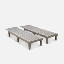 Bain De Soleil Plastique Multi Positions (lot De 2) Couleur : Gris -Mobilier De Jardin PLOUNGEX2GY 02