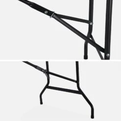 Tables De Réception Pliable Plastique (lot De 2) Couleur : Gris Foncé -Mobilier De Jardin RECPL180X70X2DG 03