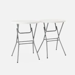 Table Mange Debout Pliable (lot De 2) -Mobilier De Jardin RECPL80X2 01
