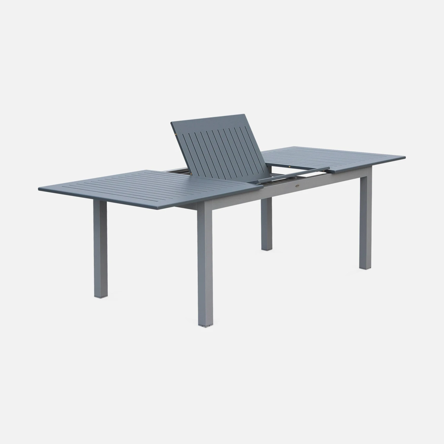 Table De Jardin Extensible Aluminium 8 Places Couleur : Gris 2 Table De Jardin Extensible Aluminium 8 Places Couleur : Gris – Image 2