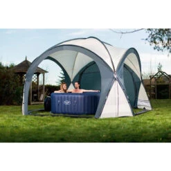 Abri Pour Spa Gonflable Bestway Lay-z Dôme -Mobilier De Jardin abri spa gonflabe lay z bestway 58460 ambiance2 1