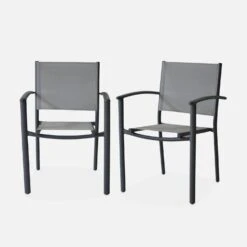 Fauteuils De Jardin Empilables Aluminium Et Textilène (lot De 2) Couleur : Gris Clair -Mobilier De Jardin aftxchrx2atgy 9d0152f669252db9b9183788ab859556