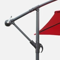 Parasol Déporté Rond 350cm Couleur : Rouge -Mobilier De Jardin bu350red 551dc33300c1abb5e174b02684bd3324