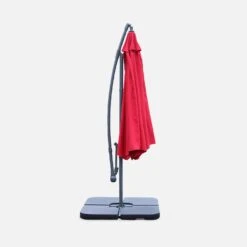 Parasol Déporté Rond 350cm Couleur : Rouge -Mobilier De Jardin bu350red bef76cef621a50ff31c29f35c61ea16f