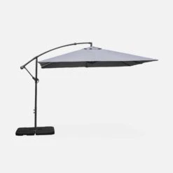 Parasol Déporté Carré 3x3m Couleur : Gris -Mobilier De Jardin bu3x3gy e05993ab733355841716855742ead8b2