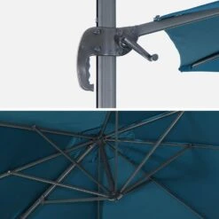 Parasol Déporté Rond Ø 350cm Couleur : Bleu Canard -Mobilier De Jardin cdukd350bd 2802504bcd6d83ecc8caeec8db397af5