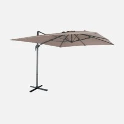Parasol Déporté Rectangulaire 3x4m Couleur : Taupe -Mobilier De Jardin cdukd3x4bn 2f6860b7b02c8626bbd37fcf94e67d14