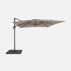 Parasol Déporté Rectangulaire 3x4m Couleur : Taupe -Mobilier De Jardin cdukd3x4bn cd17f513d9f2ab61100a3895a5894713