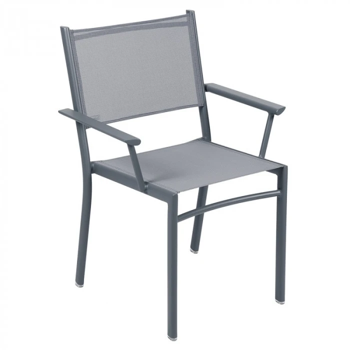 Fauteuil De Jardin Empilable FERMOB Costa - Gris Orage 1 Fauteuil De Jardin Empilable FERMOB Costa - Gris Orage