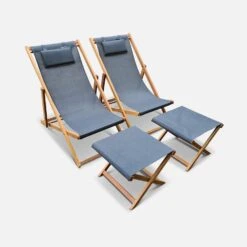 Bain De Soleil Et Repose-pieds Bois Eucalyptus Multi Positions (lot De 2) -Mobilier De Jardin ectxdeckfratx2 ad4c7131225e9ef0491692feee9b7e2a