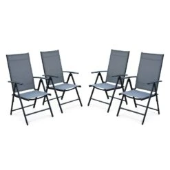 Lot De 4 Fauteuils De Jardin En Textilènes - Naevia