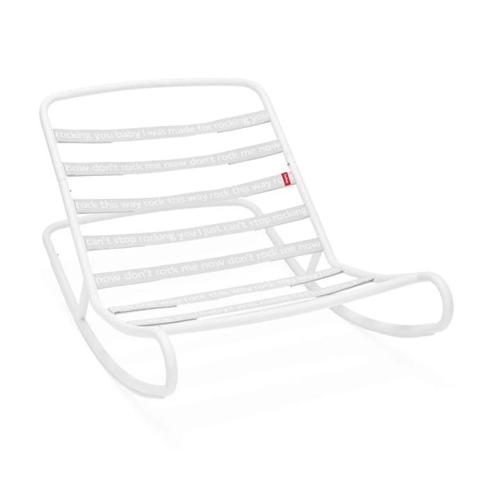 Pack Rocking Chair Rock'n'Roll Gris Clair + Pouf Original Outdoor Rouge Fatboy 2 Pack Rocking Chair Rock'n'Roll Gris Clair + Pouf Original Outdoor Rouge Fatboy – Image 2