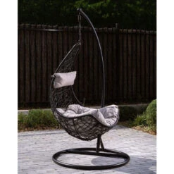 Fauteuil Suspendu Bizzotto Amirantes - Noir -Mobilier De Jardin fauteuil bizzotto amirantes noir 4