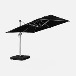 Parasol Déporté Carrée 3x3m Couleur : Noir -Mobilier De Jardin hdu3x3bk 03e78512ffc4af94e178f309b0b383a3