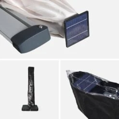 Parasol LED Déporté Carré 4x4m Couleur : Beige 11 Parasol LED Déporté Carré 4x4m Couleur : Beige -Mobilier De Jardin hdu4x4ledbg b94f509c8c2812d10c09ee2536fd4099