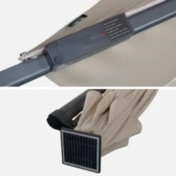 Parasol LED Déporté Rond 3m -Mobilier De Jardin hufibled300bg 6985517fb9027dbaae1000f52b31c7e3