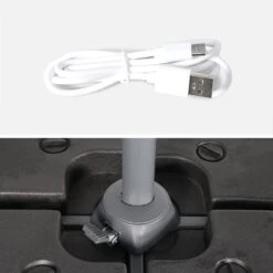 Parasol LED Déporté Rond 3m -Mobilier De Jardin hufibled300bg 93399479de57e1ef19f857e6801674b5