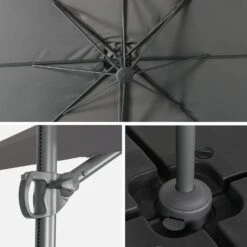 Parasol Déporté Carré 2,5x2,5m 9 Parasol Déporté Carré 2,5x2,5m -Mobilier De Jardin huflat25x25gy 78214c03c1a94e2070b58e0dc9e6309c