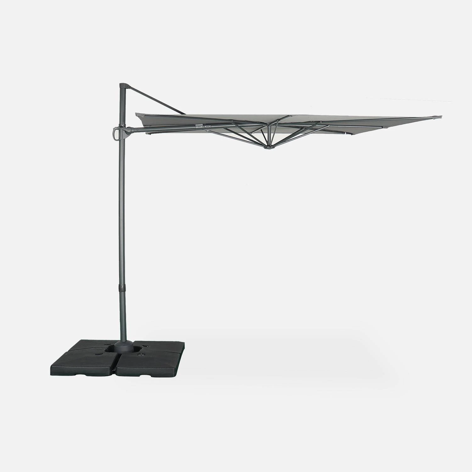 Parasol Déporté Carré 2,5x2,5m 2 Parasol Déporté Carré 2,5x2,5m – Image 2