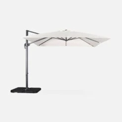 Parasol Déporté Carré 3x3m Couleur : Ecru -Mobilier De Jardin hukd3x3ecru 25b2469a289275cb879d3204108b16de