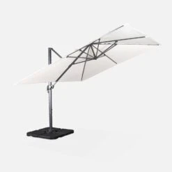 Parasol Déporté Carré 3x3m Couleur : Ecru -Mobilier De Jardin hukd3x3ecru 71d4fd8c09ef38c6c1ee061061c44631